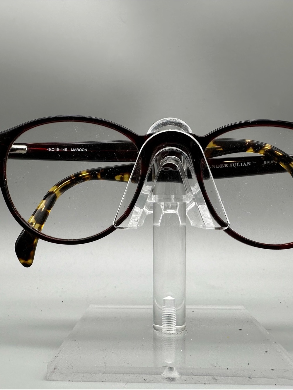 Colours by Alexander Julian Bruford Eyeglass Frames Maroon Tortoise 49-19-145